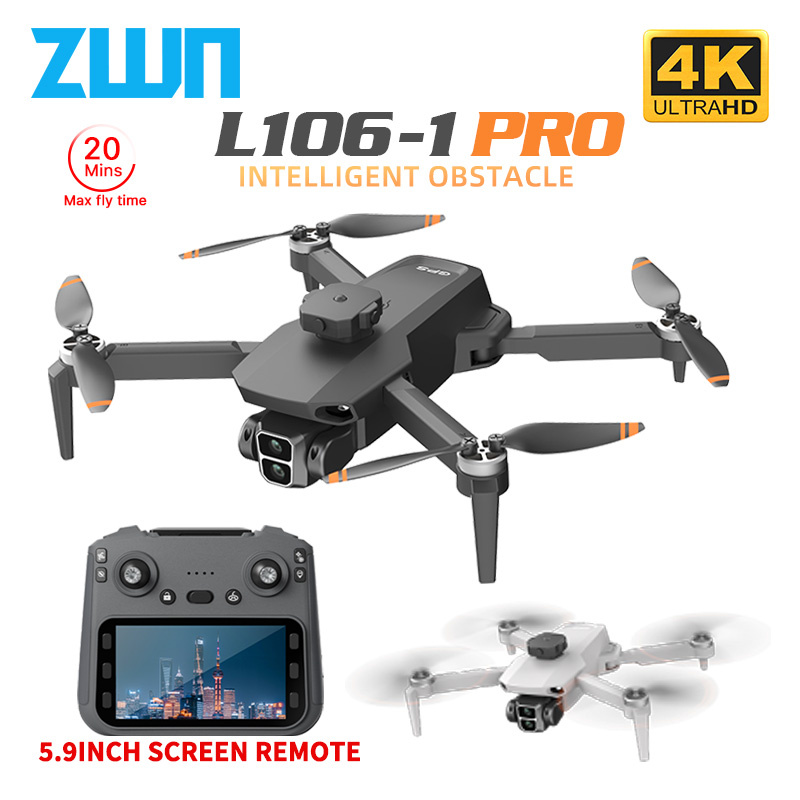 Rc Helicopter Case - L106-1PRO GPS Drone profesional con pantalla