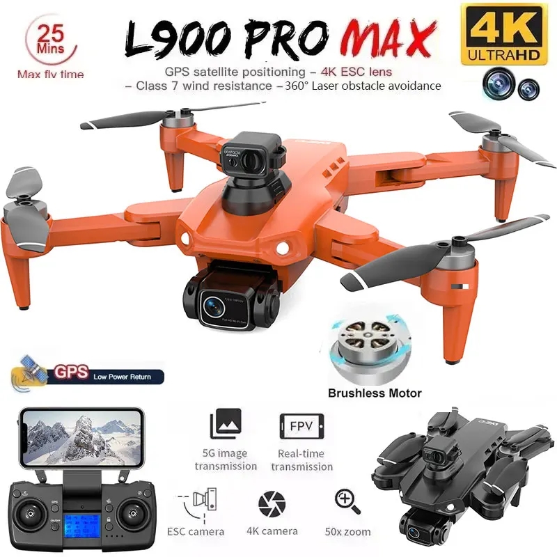 L900 Pro MAX GPS Drone 4K Prof - Rc Helicopter Case reseña y precio