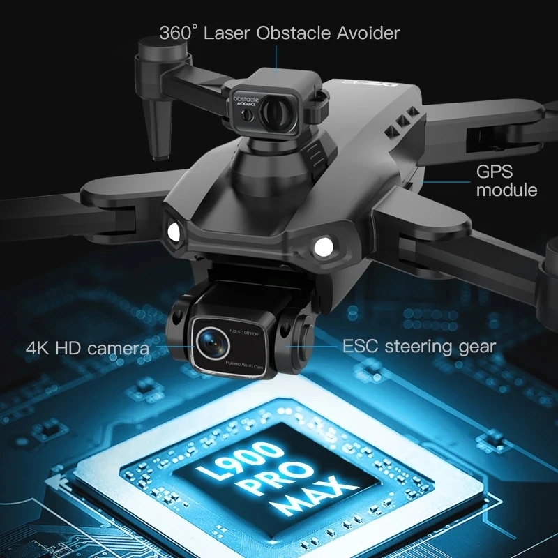 L900 Pro MAX GPS Drone 4K Prof - Rc Helicopter Case reseña y precio