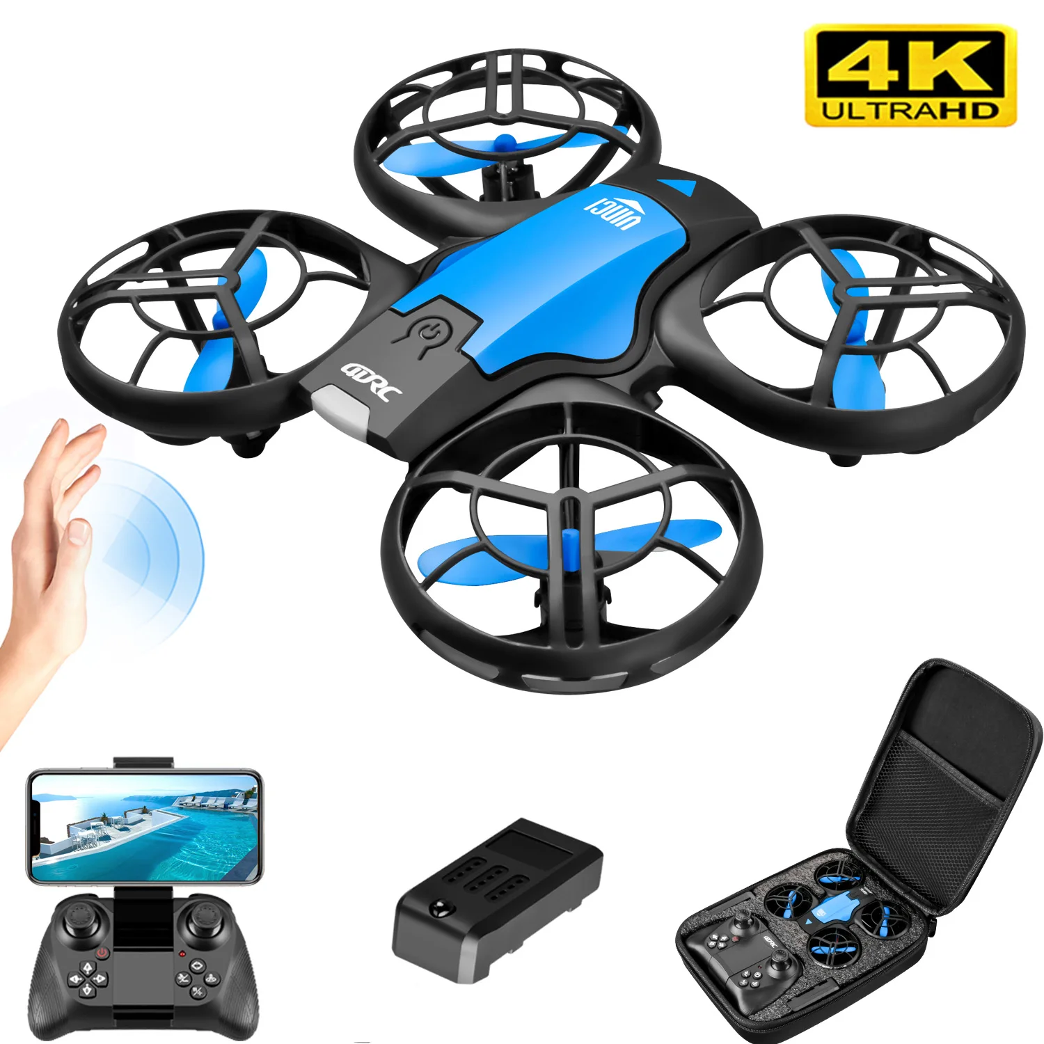 Nuevo Mini Dron V8 4K Profesio - Rc Helicopter Case reseña y precio