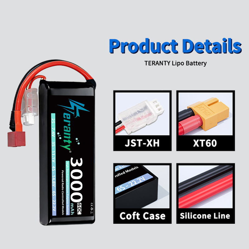 Batería Lipo TERANTY 2S 3000mA - Rc Helicopter Battery reseña y precio