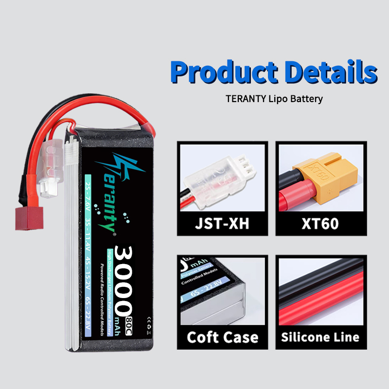 Batería Lipo TERANTY 2S 3000mA - Rc Helicopter Battery reseña y precio