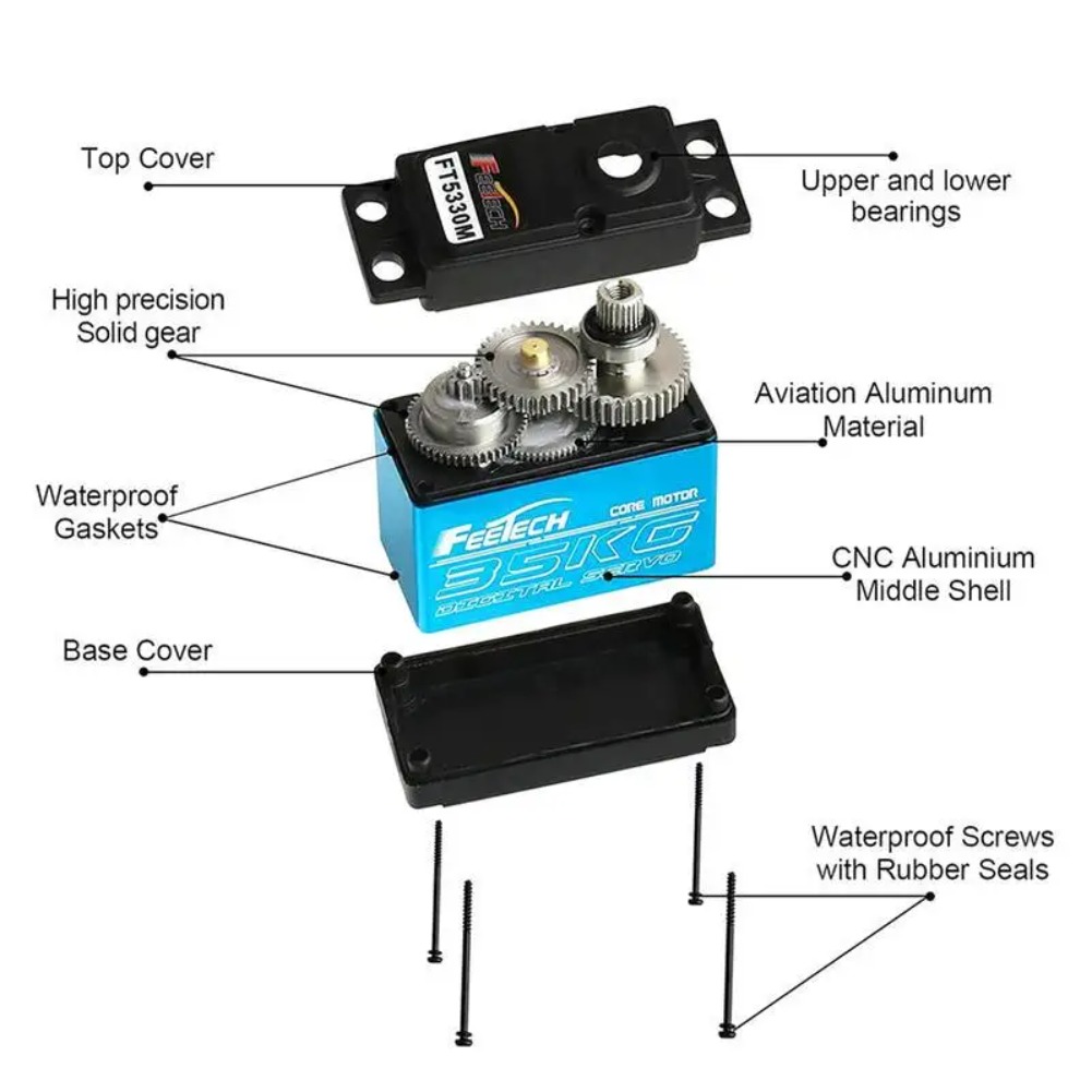 Servo Digital FEETECH FT5330M  - Rc Helicopter Servo reseña y precio