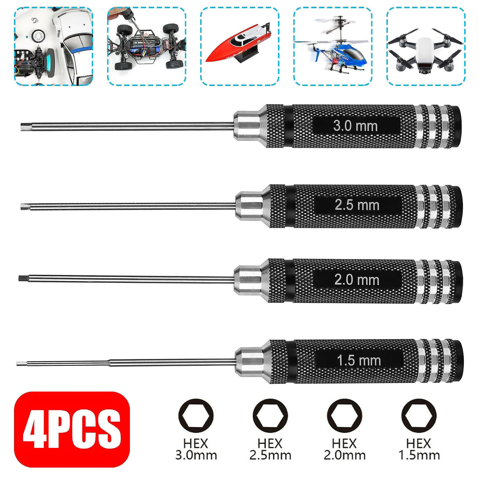 4 unids/lote herramientas RC j - Rc Helicopter Tool Kit reseña y precio